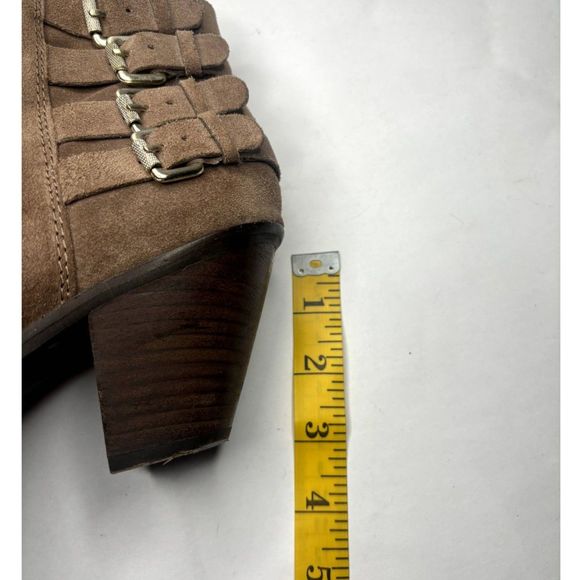 Sam Edelman Women's Lucca Suede Ankle Booties in Tan Beige - Picture 11 of 11